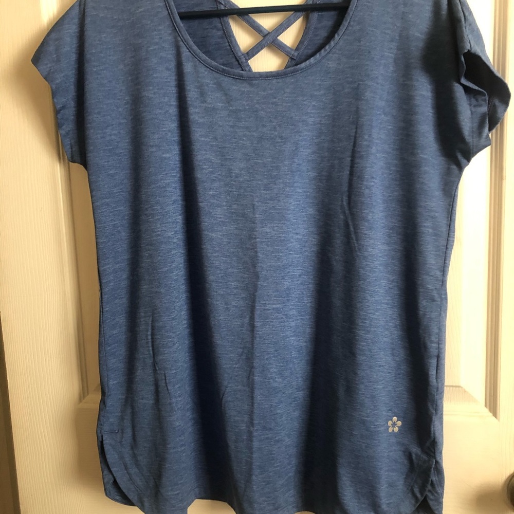 Blue athletic shirt
